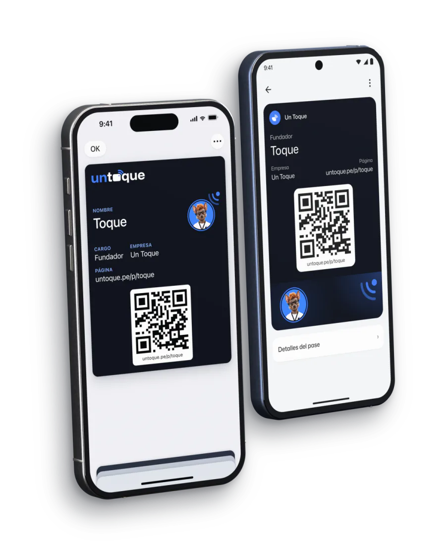 La tarjeta digital en Apple Wallet, en un iPhone, y en Google Wallet, en un Android